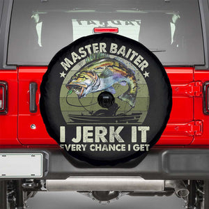 Retro Master Baiter Spare Tire Cover Funny Bass Fishing Fisher TS10 Black Print Your Wear