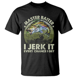 Retro Master Baiter T Shirt - Funny Bass Fishing Fisher Humor Angler Tee TS10 Black Print Your Wear