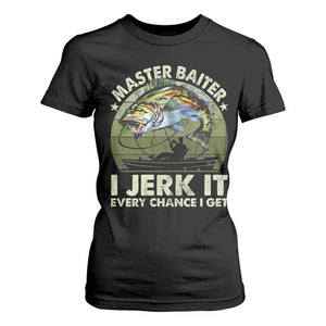 Retro Master Baiter T Shirt For Women Funny Bass Fishing Fisher TS10 Black Print Your Wear