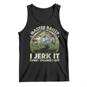 Retro Master Baiter Tank Top Funny Bass Fishing Fisher TS10 Black Print Your Wear