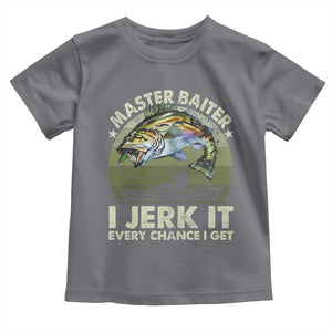 Retro Master Baiter Toddler T Shirt Funny Bass Fishing Fisher TS10 Charcoal Print Your Wear