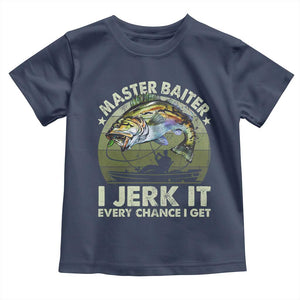 Retro Master Baiter Toddler T Shirt Funny Bass Fishing Fisher TS10 Navy Print Your Wear