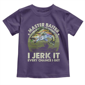 Retro Master Baiter Toddler T Shirt Funny Bass Fishing Fisher TS10 Purple Print Your Wear