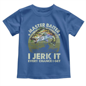 Retro Master Baiter Toddler T Shirt Funny Bass Fishing Fisher TS10 Royal Blue Print Your Wear