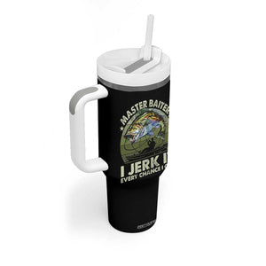 Retro Master Baiter Tumbler With Handle Funny Bass Fishing Fisher TS10 Print Your Wear