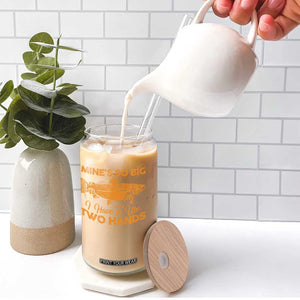 Funny Fishing Glass Can Mines So Big I Have To Use Two Hands Gag Gift TS10 Print Your Wear