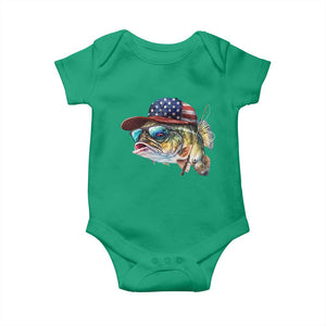 Funny Fishing American Flag Baby Onesie Patriotic Fisherman Family Gift TS10 Irish Green Print Your Wear