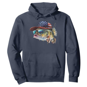 Funny Fishing American Flag Hoodie Patriotic Fisherman Family Gift TS10 Navy Print Your Wear