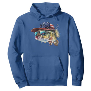 Funny Fishing American Flag Hoodie Patriotic Fisherman Family Gift TS10 Royal Blue Print Your Wear