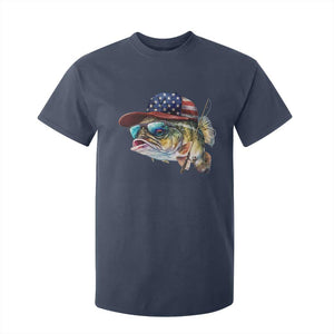 Funny Fishing American Flag T Shirt For Kid Patriotic Fisherman Family Gift TS10 Navy Print Your Wear