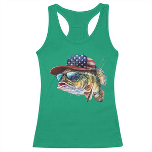 Funny Fishing American Flag Racerback Tank Top Patriotic Fisherman Family Gift TS10 Irish Green Print Your Wear