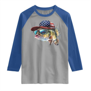 Funny Fishing American Flag Raglan Shirt Patriotic Fisherman Family Gift TS10 Sport Gray Royal Print Your Wear