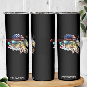 Funny Fishing American Flag Skinny Tumbler Patriotic Fisherman Family Gift TS10 Print Your Wear