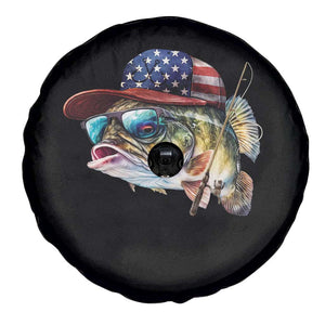 Funny Fishing American Flag Spare Tire Cover Patriotic Fisherman Family Gift TS10 Print Your Wear