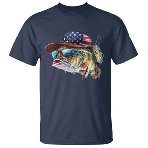 Funny Fishing American Flag T Shirt Patriotic Fisherman Family Gift TS10 Navy Print Your Wear