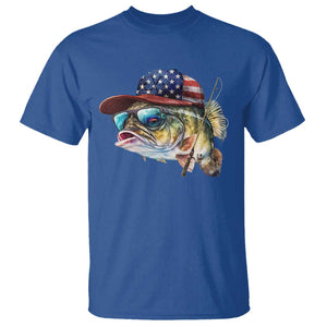Funny Fishing American Flag T Shirt Patriotic Fisherman Family Gift TS10 Royal Blue Print Your Wear