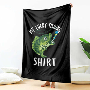 Lucky Fishing Throw Blanket Funny Fisherman Fish Lovers TS10 Print Your Wear