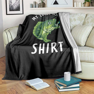 Lucky Fishing Throw Blanket Funny Fisherman Fish Lovers TS10 Print Your Wear