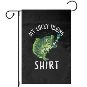Lucky Fishing Garden Flag Funny Fisherman Fish Lovers TS10 Black Print Your Wear