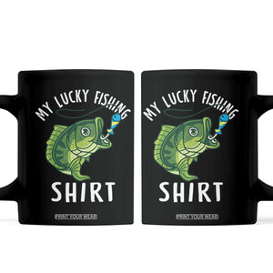 Lucky Fishing Coffee Mug Funny Fisherman Fish Lovers TS10 Black Print Your Wear