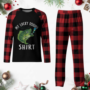 Lucky Fishing Plaid Pajama Set Funny Fisherman Fish Lovers TS10 Buffalo Plaid Print Your Wear