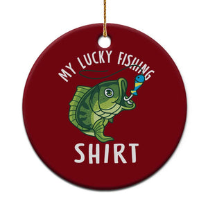 Lucky Fishing Ceramic Ornament Funny Fisherman Fish Lovers TS10 1pc Red Print Your Wear