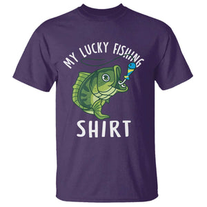 Lucky Fishing T Shirt Funny Fisherman Fish Lovers TS10 Purple Print Your Wear