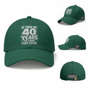 Funny 40th Birthday Baseball Cap It Took Me 40 Years To Look This Good Vintage Retro