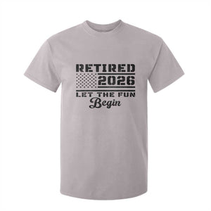 Retirement 2026 T Shirt For Kid Cool Retired Gift American Flag TS10 Ice Gray Print Your Wear