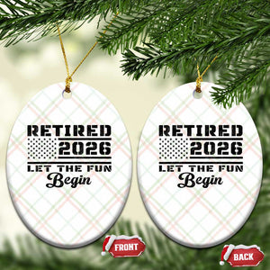 Retirement 2026 Ceramic Ornament Cool Retired Gift American Flag TS10 Print Your Wear