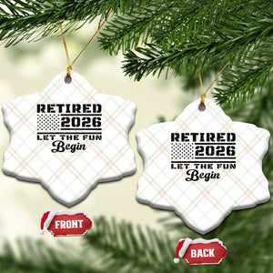 Retirement 2026 Ceramic Ornament Cool Retired Gift American Flag TS10 Print Your Wear
