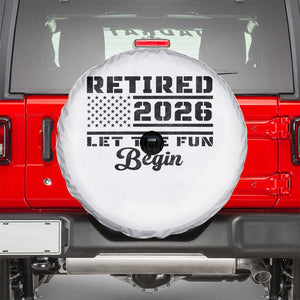 Retirement 2026 Spare Tire Cover Cool Retired Gift American Flag TS10 White Print Your Wear