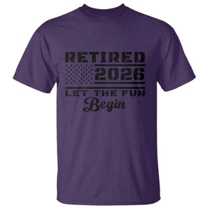 Retirement 2026 T Shirt Cool Retired Gift American Flag TS10 Purple Print Your Wear