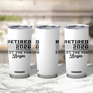 Retirement 2026 Tumbler Cup Cool Retired Gift American Flag TS10 Print Your Wear