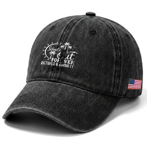 Retired Teacher Washed Cotton Baseball Cap Schools Out Forever Retirement Teacher Gift TS10 Print Your Wear