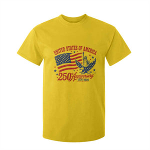 USA 250th Anniversary T Shirt For Kid Land Of The Free USA Patriotic 1776 2026 Statue Of Liberty Eagle Flag TS10 Daisy Print Your Wear