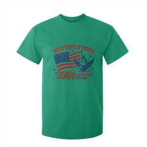 USA 250th Anniversary T Shirt For Kid Land Of The Free USA Patriotic 1776 2026 Statue Of Liberty Eagle Flag TS10 Irish Green Print Your Wear