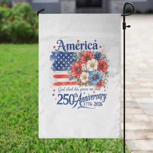 God 250th Anniversary USA Flag Floral Garden Flag Patriotic Freedom 4th of July 250 Years America TS10 Print Your Wear