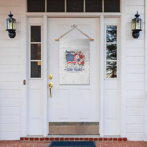 USA 250th Anniversary Flag Floral Graphic Garden Flag 250 Years America Patriot 4th of July Patriotism Gift TS10 Print Your Wear
