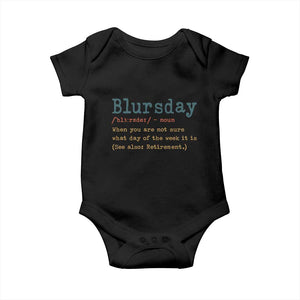 Funny Retired Baby Onesie Blursday Retirement Definition Gag Gifts TS10 Black Print Your Wear