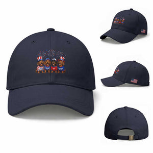 Vintage Patriotic Dachshund 250 Anniversary USA Baseball Cap Freedom 250 Years Weiner Dog Lovers Dad Mom