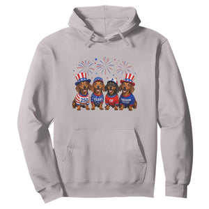 Vintage Patriotic Dachshund 250 Anniversary USA Hoodie Freedom 250 Years Weiner Dog Lovers Dad Mom