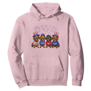 Vintage Patriotic Dachshund 250 Anniversary USA Hoodie Freedom 250 Years Weiner Dog Lovers Dad Mom