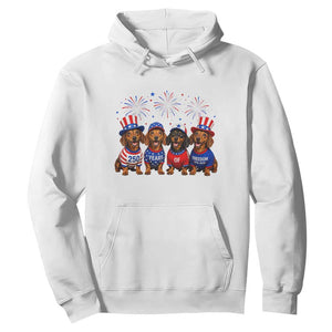 Vintage Patriotic Dachshund 250 Anniversary USA Hoodie Freedom 250 Years Weiner Dog Lovers Dad Mom