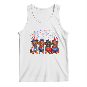Vintage Patriotic Dachshund 250 Anniversary USA Tank Top Freedom 250 Years Weiner Dog Lovers Dad Mom