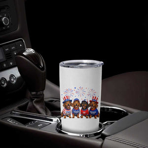 Vintage Patriotic Dachshund 250 Anniversary USA Tumbler Cup Freedom 250 Years Weiner Dog Lovers Dad Mom