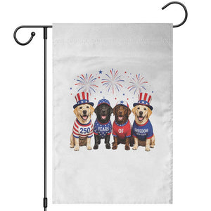 Labrador Retriever Americas 250th Anniversary Garden Flag 4th July US 250 Years Of Freedom Dog Lovers 1776 2026