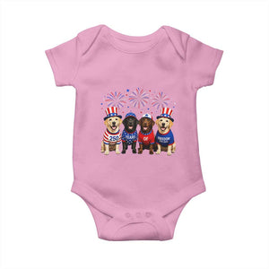 Labrador Retriever Americas 250th Anniversary Baby Onesie 4th July US 250 Years Of Freedom Dog Lovers 1776 2026