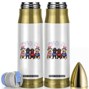 Labrador Retriever Americas 250th Anniversary Bullet Tumbler 4th July US 250 Years Of Freedom Dog Lovers 1776 2026