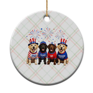 Labrador Retriever Americas 250th Anniversary Ceramic Ornament 4th July US 250 Years Of Freedom Dog Lovers 1776 2026